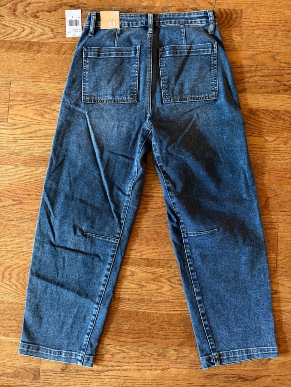 Kut from the Kloth Medium Wash Blue High-Rise Barrel Leg Jeans - Picture 2 of 3